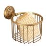 Vintage Toilet Paper Holder Brass Wall-Mounted Toilet Paper Roll Holder Rustic Vintage Tissue Rack for Dorm Apartment Home