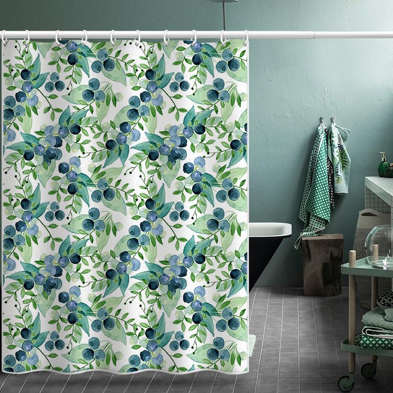 Bathroom Thickened Waterproof Curtain Mildew Proof Shower Curtain Shower Partition Curtain Shower Curtain Bathroom Curtain Free Perforation