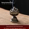 Xiangyun Copper Aromatherapy Incense Burner - Hollow Lotus Design, Three-Legged with Porous Baolian Lantern and Boshan Style.