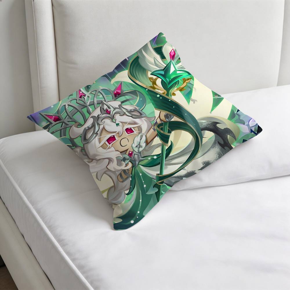 RRun Kingdom White lily Cookie Decorative Square Pillow Cover Modern Cushion Case for Living Room Bedroom