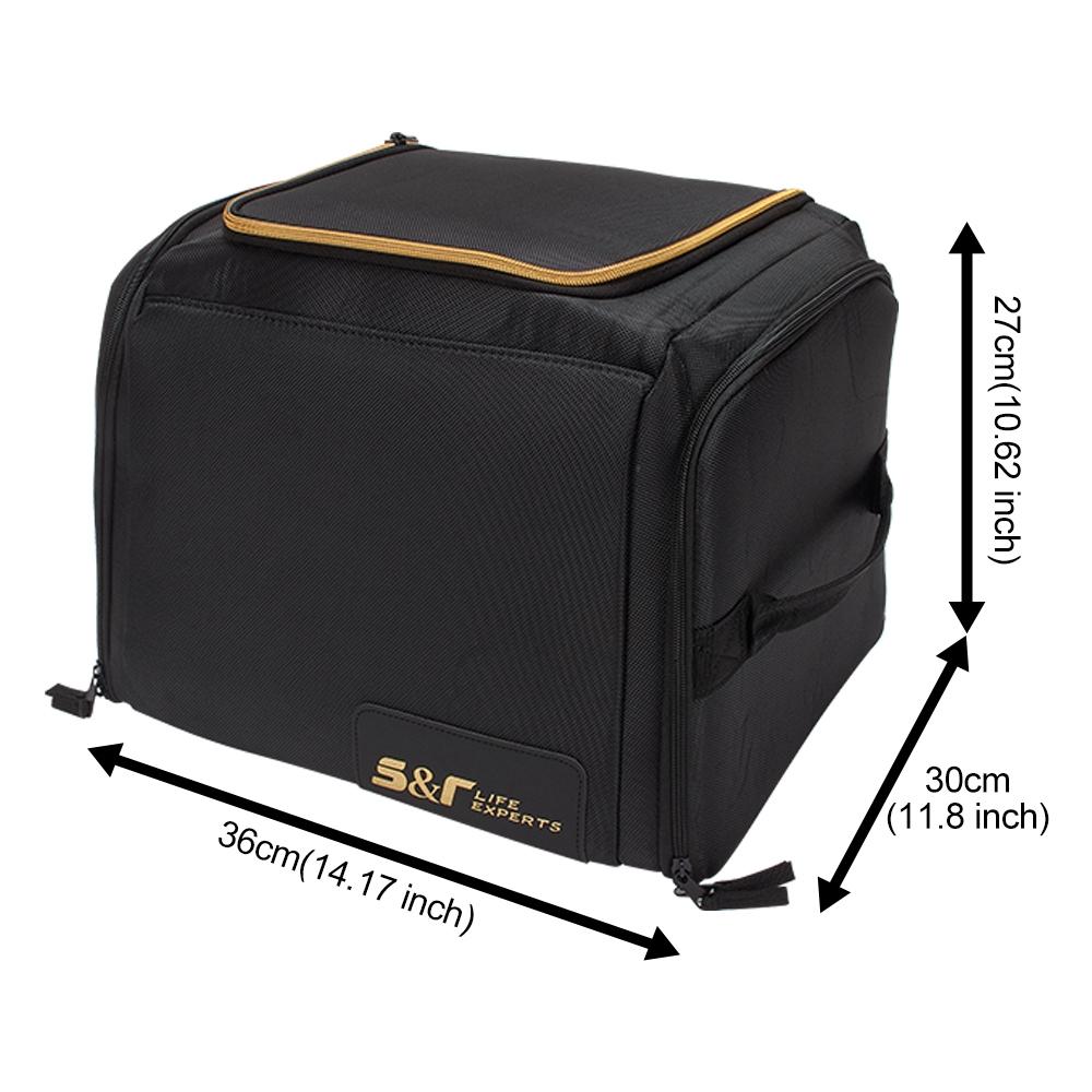 30L Car Storage Bag Trunk Bag Large Capacity Vehicle Rear Boot Multi-use Tools Food Drinks Tidy Organizer Box Oxford Cloth Case