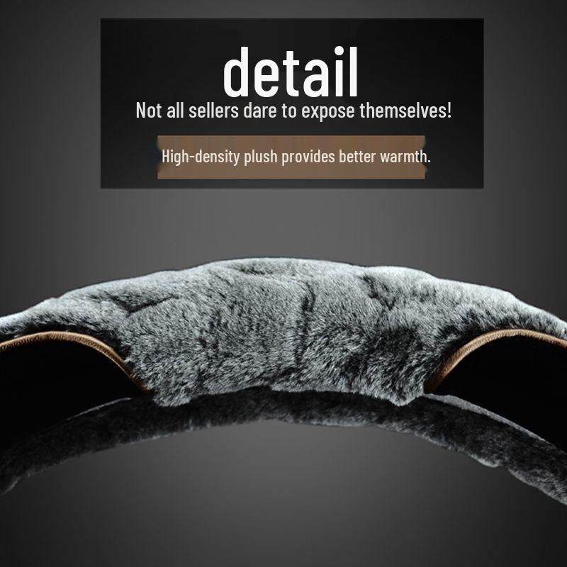 Winter Plush Steering Wheel Cover for Nissan: Sylphy, X-Trail, Qashqai, Kicks, Teana, Bluebird, Tiida