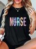 Hospizpfleger Bunter Text T-Shirt