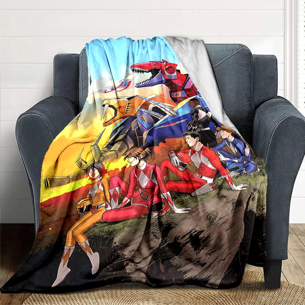 1Pc Power Rangers Teamup Blanket For Couch Bed Plush Cozy Fuzzy Blanket Super Soft Warm Blankets For Fall And Winter 0918261