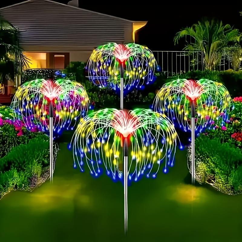 300/420 LED Outdoor Solar Garden Light, Upgraded Fireworks Light, 8 Lighting Modes,outdoor Decoration On Garden Terraces,Halloween,Christmas