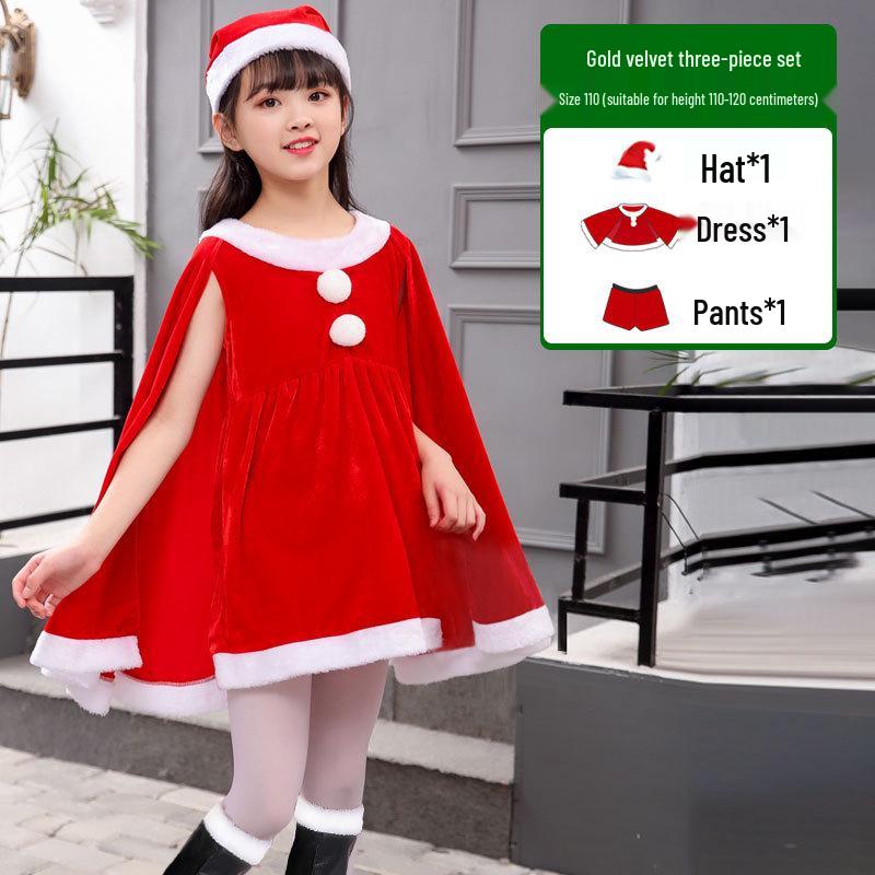 Kinder Weihnachtsmann Kostüm für Weihnachten - Jungen & Mädchen Verkleidungsoutfit