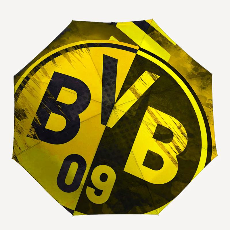 BVB, Dortmund Automatic Opening and Closing, 8 Rib Structure Portable Umbrella, Suitable for Men and Women In All Seasons  Perfect Gift for