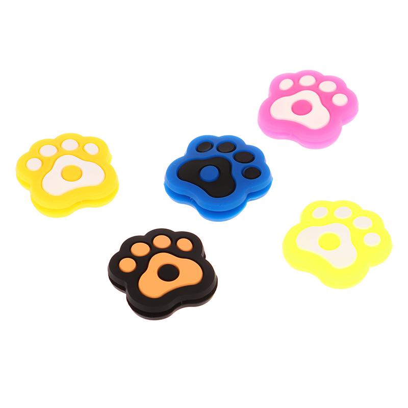 1Pc Cartoon Cat Paw Shape Tennis Racket Vibration Dampeners Silicone Tennis Racquet Shock Absorber Anti-Vibration Accessories