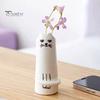 Small Fresh Cut Flower Vase Creative Cat Shaped Vase, Minimalist Cartoon Kitten Tabletop Planter for Dried Gifts Lovers Flowers, Mini Narrow
