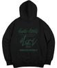 Movement Lettering Deep Green Hoodie Black