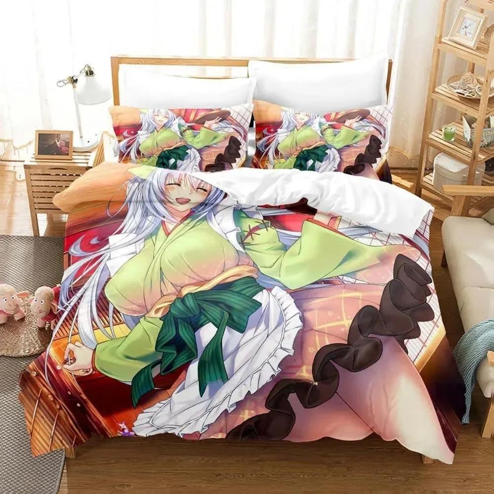 New 3d Print Anime Kawai Young Girls Amakano Beding Set Single Twin Ful Quen King-Sized Dimensionsd Dimensions Bed Linen Set Adult People Kid Bedrom