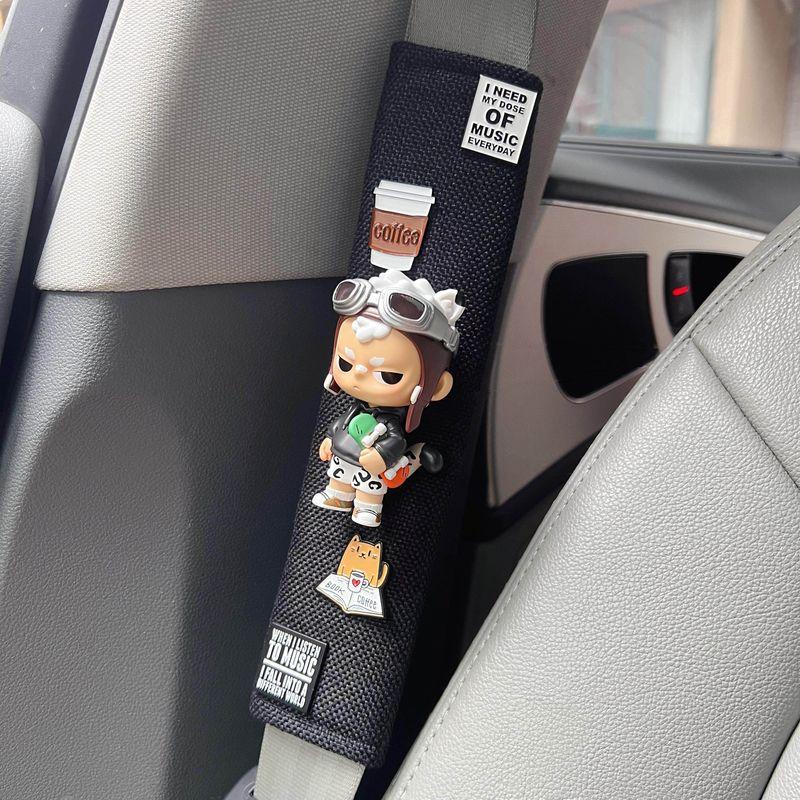 Bubble Mart Kubo Car Seatbelt Shoulder Pad Anti-Neck Strap Cute Girly Car Decoration New Car Accessory