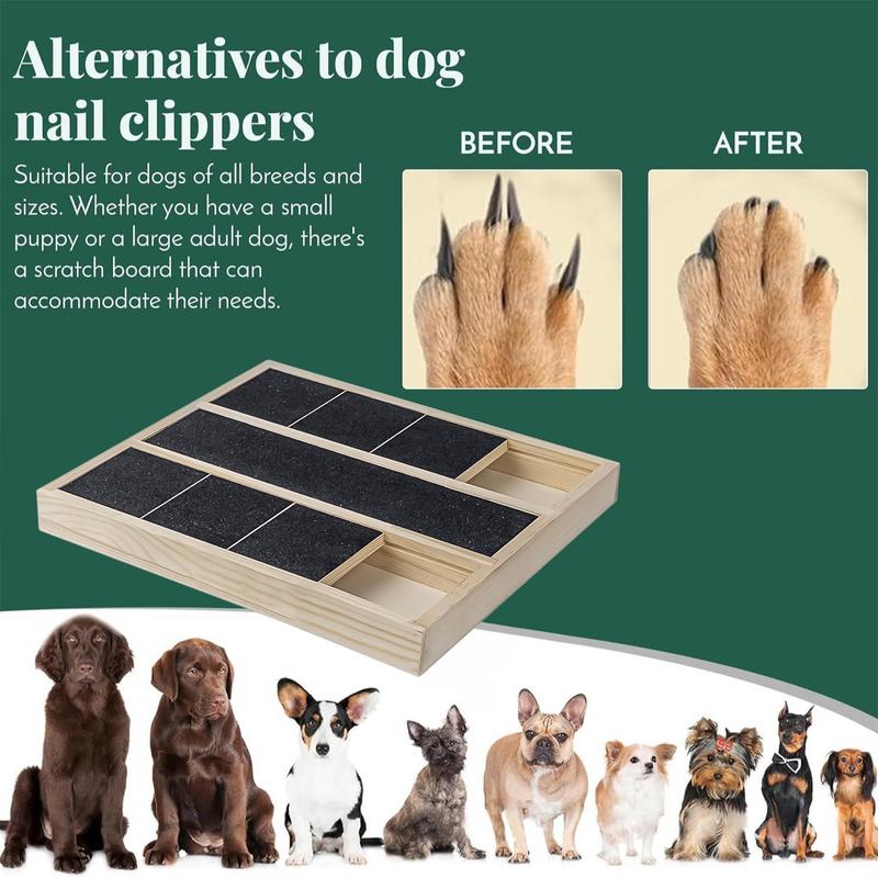 Dog Scratch Pad For Nails Scratching Dog Paw Square Sandpaper Pad With Treat Box Nail Grinder Scratcher Scratching Board