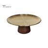 Simple Design Plate Stainless Steel Fruit for Kitchen Counter, Modern Pedestal Serving Smooth Edge Tray, Multi-use Dessert Platter Dining Table
