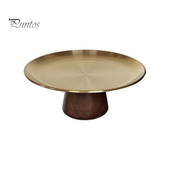 Simple Design Plate Stainless Steel Fruit for Kitchen Counter, Modern Pedestal Serving Smooth Edge Tray, Multi-use Dessert Platter Dining Table