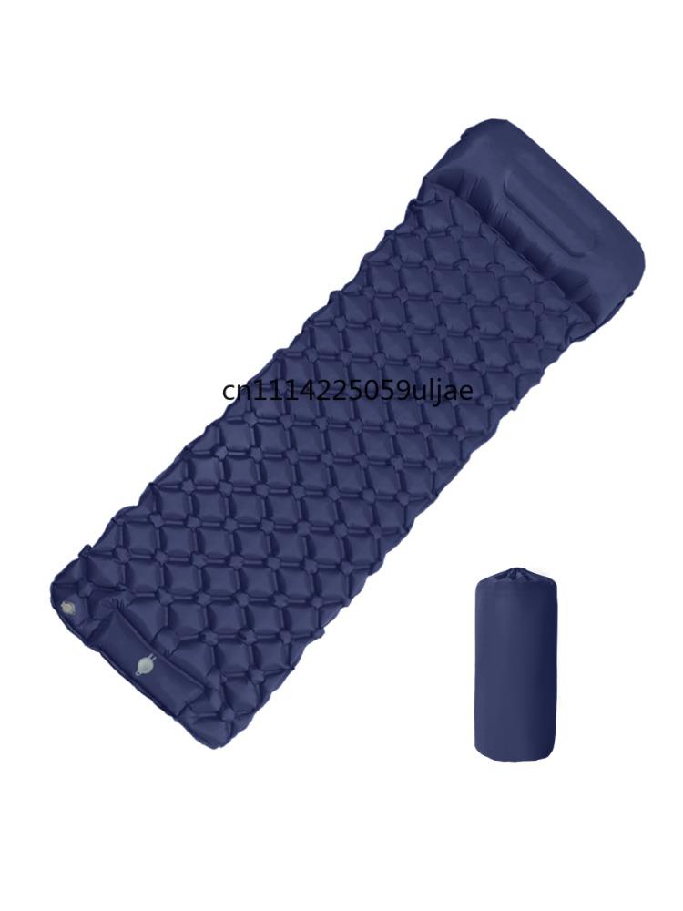 Outdoor Camping Inflatable Mattress Sleeping Pad With Pillows Ultralight Air Mat Built In Inflator Pump Hiking