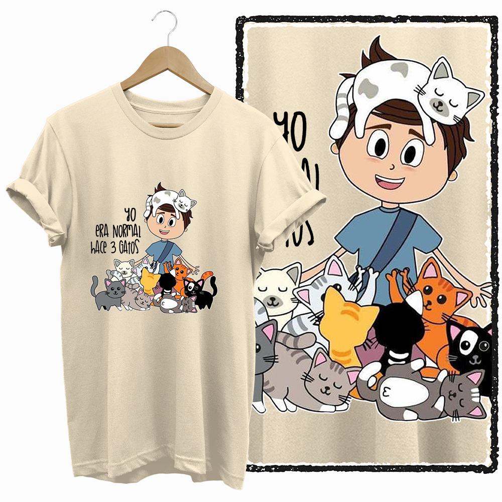 COOLMIND 100% cotton BEIGE cat print exclusive graphic women T shirt big size loose cotton cat lover women tshirt LOVELY cat tee