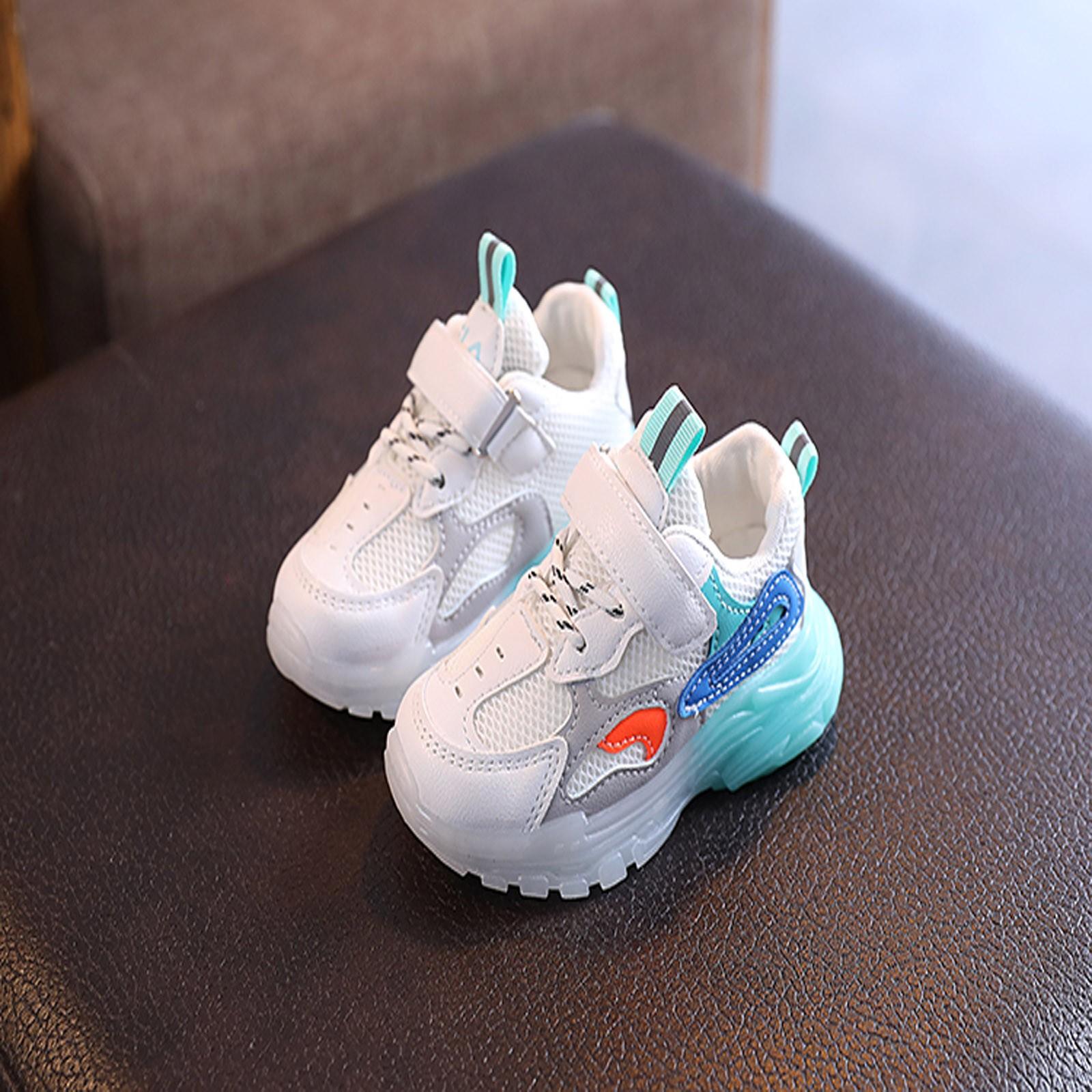 Детские Цветные Летающие Плетеные Сетчатые Туфли-лоферы Спортивные Туфли для Малышей 22 синий