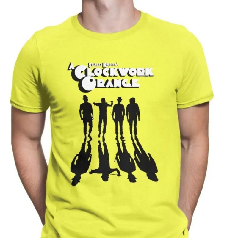 

Футболки Clockwork Orange Shadows для мужчин Walk Mechanics Kubrick Darkness Fun Cotton Tee Tops Shirt 6XL жёлтый