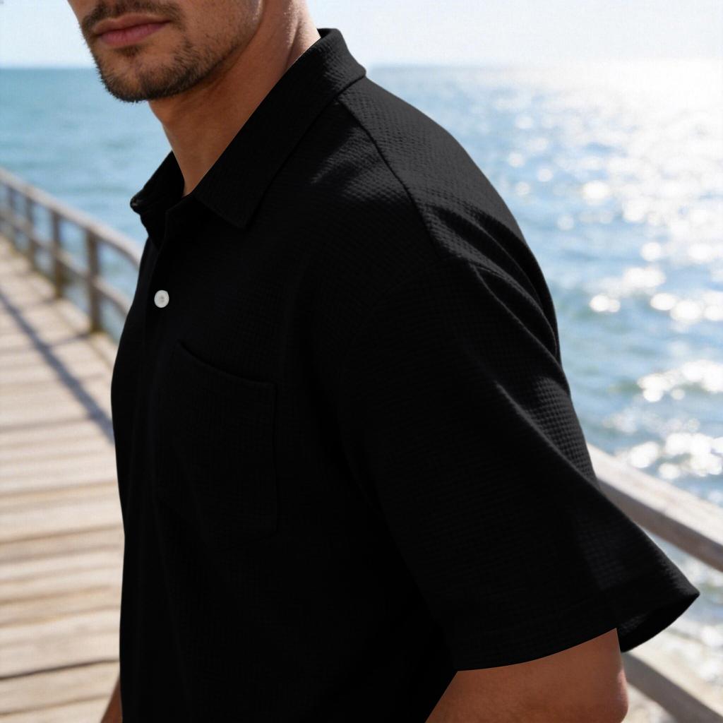 Men's Casual And Fashionable Short-sleeved Shirt - Men's Golf Breathable Sports Collar Top