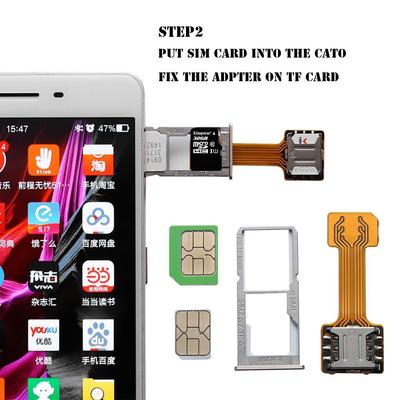 Practical TF DIY Hybrid Sim Slot Nano Cato For Micro SD Extender Dual SIM Card Adapter
