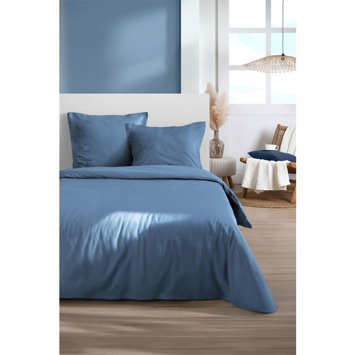 Parure de lit 260 x 240 cm Cocon bleu