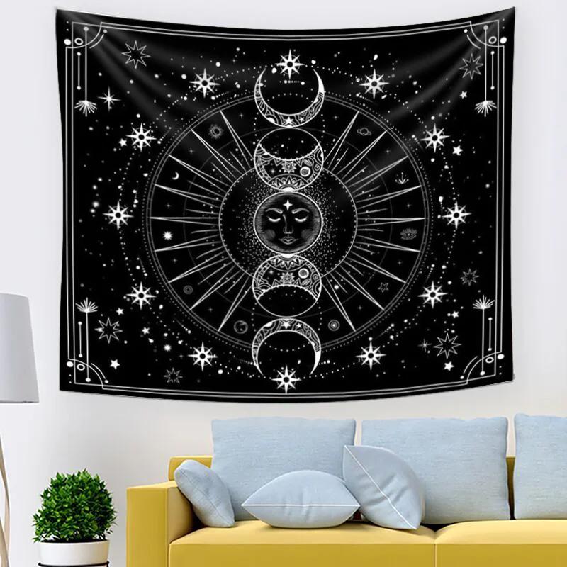 

Twelve zodiac constellation tapestry wall hanging digital printed decorative fabric background fabric headboard tapestry 74x94cm(29x37in)