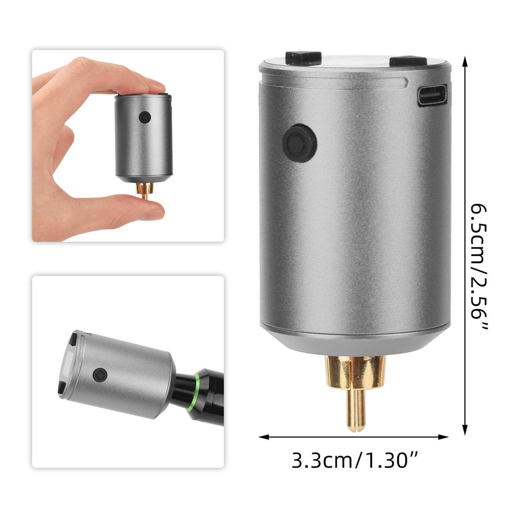 1500mAh Tattoo Power Supply Wireless Interface Rechargeable LCD Screen 4‑12V Tattoo Pen Battery