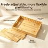 Adjustable Dividers Bamboo Storage Box Multifunction Kitchen Utensil Holder  Household
