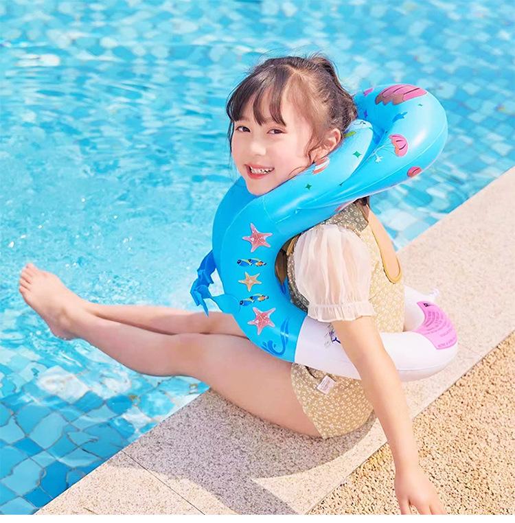 Aufblasbare Schwimmweste für Kleinkinder, Schwimmhilfe-Trainingsweste für den Pool