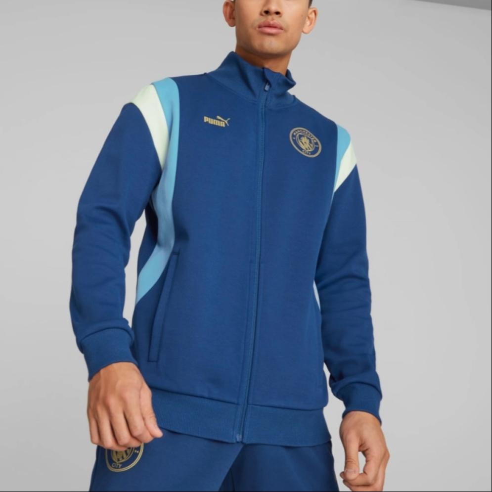 Puma MCFC CNY Year Of The Rabbit Jackets Men's Blue Stand Collar Moderate Other 772351-25