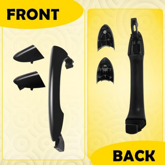 Set Exterior 2 Of Door Handles Bar For Hyundai 2011-2015 Sonata Front+Rear Right