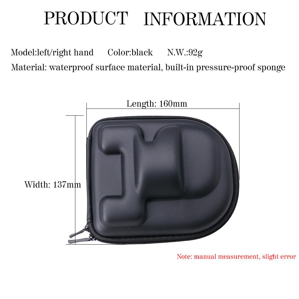 Portable Fishing Reel Bag Waterproof EVA Hard Shell Protective Case Cover Fishing Tackle Accessories for Most Baitcasting Wheel