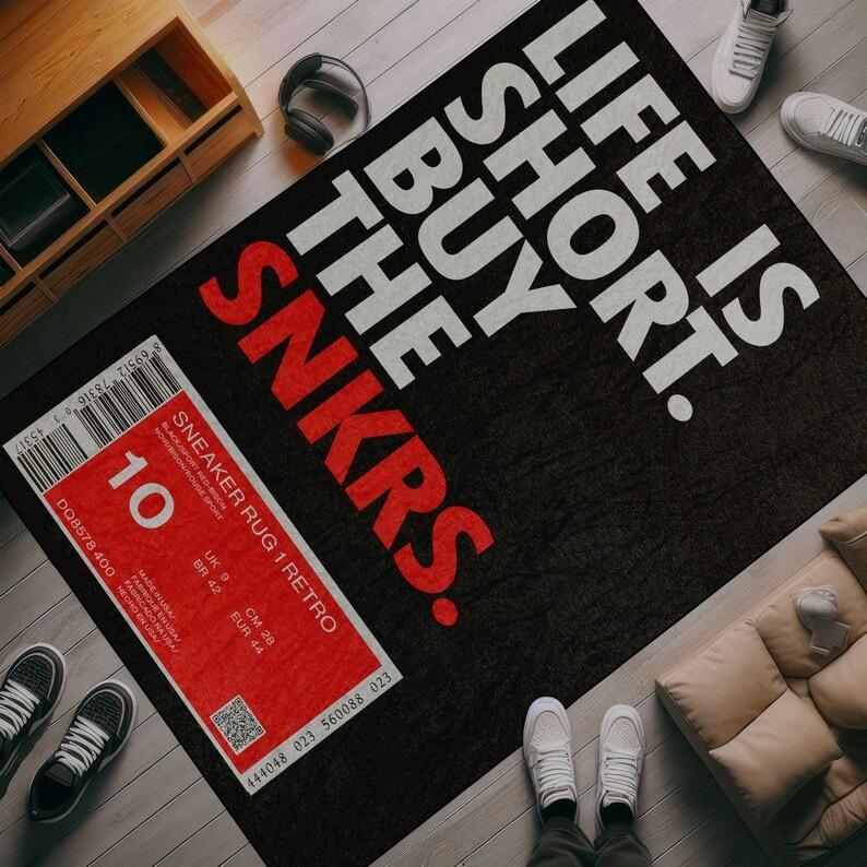 Sneaker Large Carpet Bedroom Rug Decor Kids Play Area Carpets Sofa Soft Floor Mat Bedside Non-slip Rugs Door Mat Birthday Gift