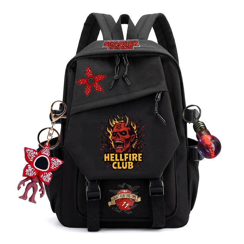 Stranger Things Rucksack für Schüler Teens Erwachsene, Großer Kapazität Anime Buchtasche, Unisex Lässiger Tagesrucksack für die Schule 2
