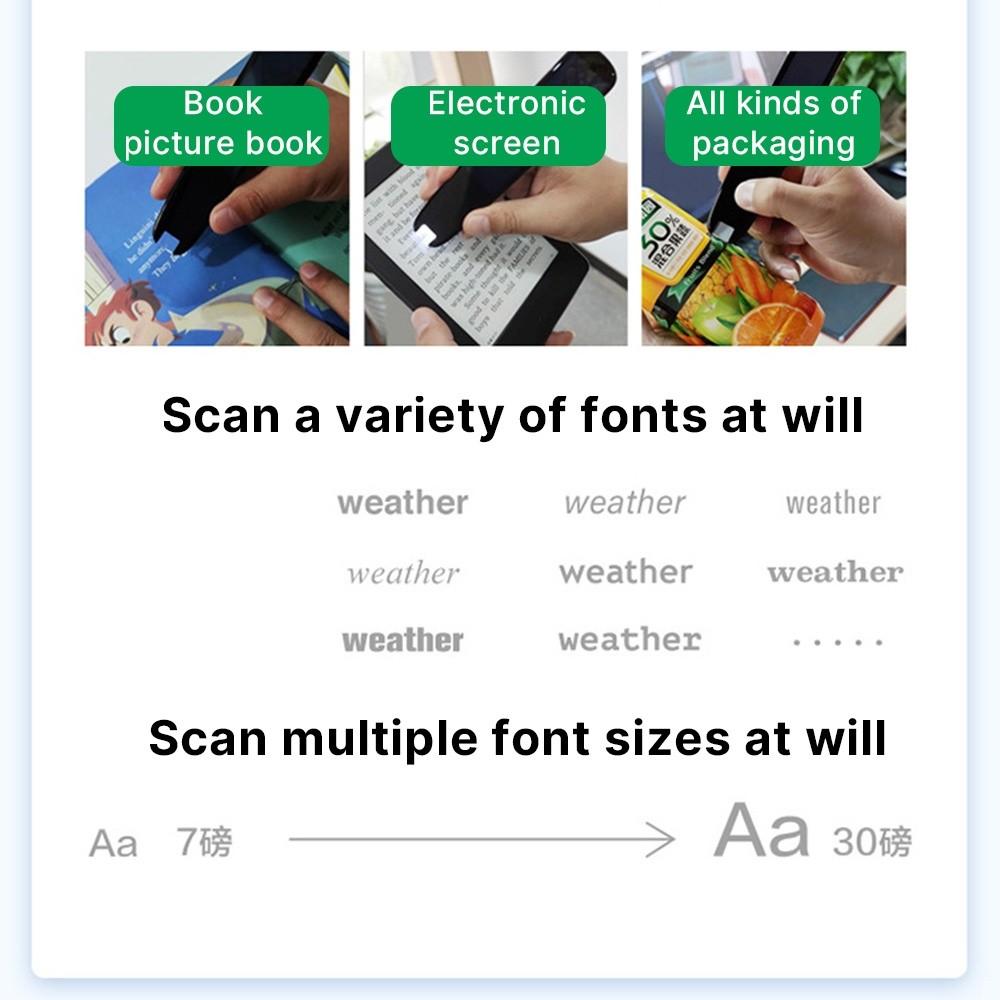 Portable Dictionary Translation Pen 1WAAC Hi-Fi Speaker 2.8-Inch HD Touch Screen Text Scanning Reading Translator Device