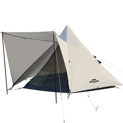 Soomloom Personenzelt Pristine S Einbogenzelt mit innerem Sonnenschutz Komfort Wandern 3-4 315x275x170/280x240x170 Winddicht/Regendicht/UV-Schutz/Belüftung