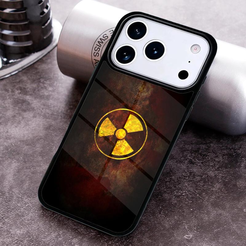 Nuclear Radiation Emblem Phone Case for iPhone 17 16 15 Pro Max Air 14 13 12 11 Plus Shockproof Capa Cover
