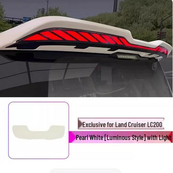 LED Rear Spoiler with Flowing Light for Toyota Land Cruiser LC300 - Wind Deflector Middle Wing Modification