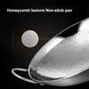 1Pc Stainless Steel Honeycomb Skillet Non-Stick With Handle Scratch-Resistant Cooking Pasta Steak Porridge Ramen