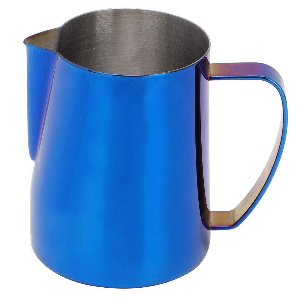 600ml Stainless Steel Titanize Coffee Pitcher Milk Frothing Cup Jug for Latte ArtColorful