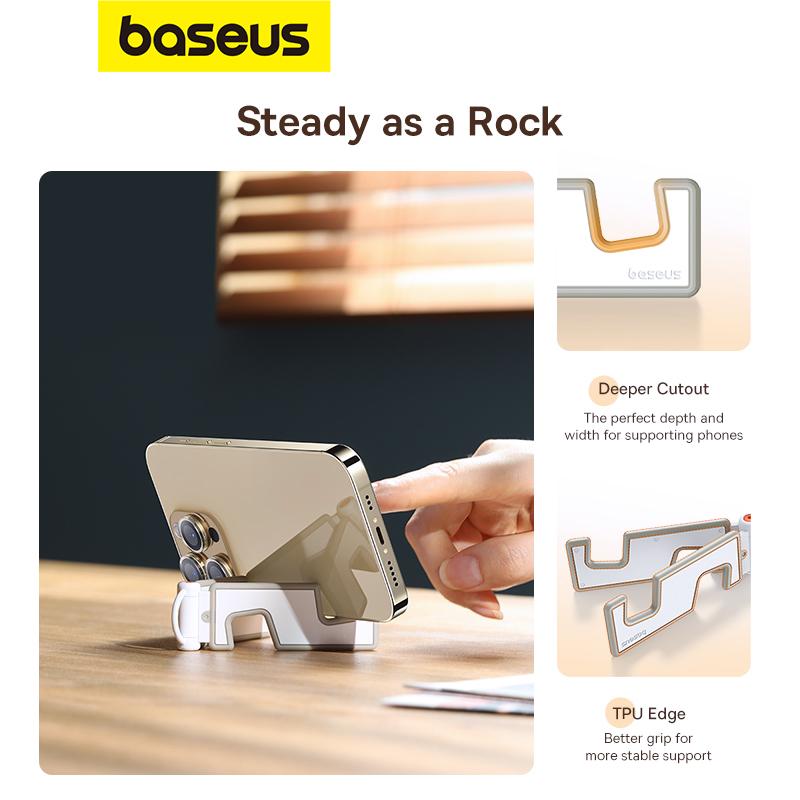 Baseus Phone Stand Holder Portable Folding Light Thin Mount Stable Table Stand for iPhone Pocket Universal Mobile Phone Holder
