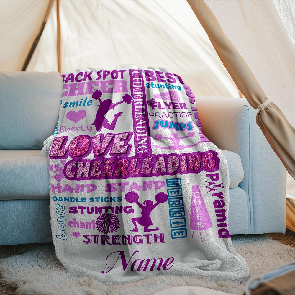 Cheerleader Outdoor Customize Your Name Blanket Comfortable Soft Lightweight Allseason Multipurpose Blanket For Travel Camping Picnics Sofa Office Bed