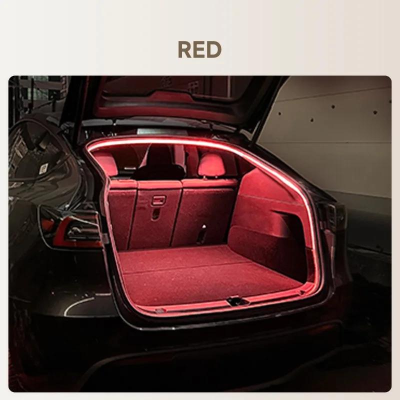 Flexible LED Ambient Light Strip 5M 12V for Tesla Model Y 2025 After Trunk Frunk Silicone Interior Car Decorative Lamp DIY Lamp
