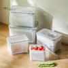 1.15L/2L/3L/4.5L/6.2L Fridge Storage Box Large Capacity Solid Construction Plastic All Purpose Easy Snap Lock Airtight Food Container for Home