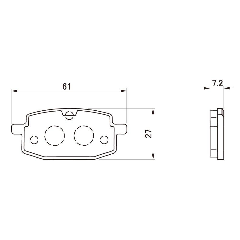 Daytona Motorcycle Brake Pads, Red Pads (Semimetal Pads), Grand AXIS [5FA1-4] (98-05), JOG Aprio