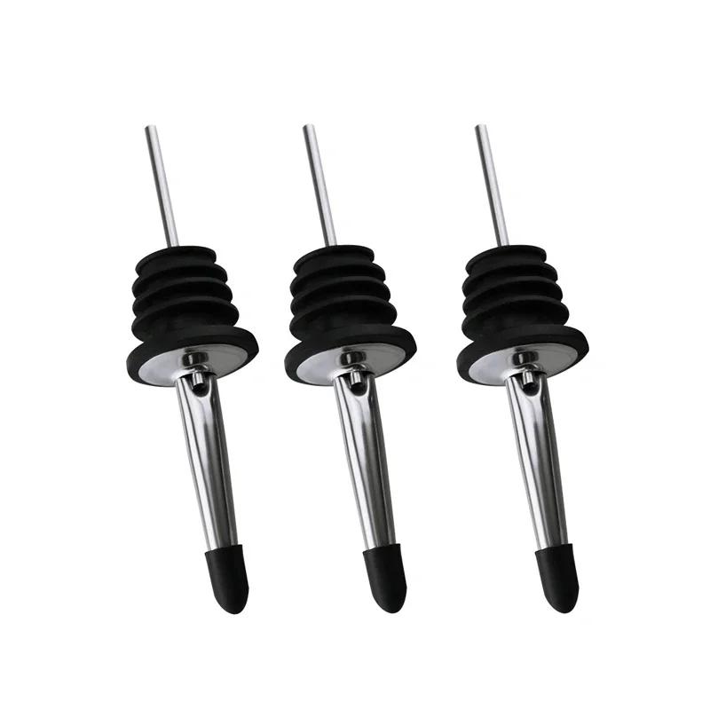 UPORS Wine Pourer 2/3Pcs Stainless Steel Alcohol Liquor Spouts Bottle Dispenser Wine Bottle Stopper with Cap Wine Accessories