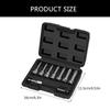 9/26Pcs Damaged Screw Extractors Set Stripped Screw Extractors Set for Broken Bolt Screw Extractors Removers Tool Extens