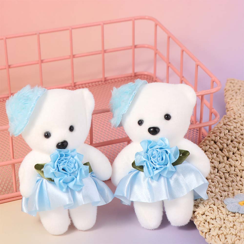 10pcs/set Foam Bear Bear Foam Toys Doll Cartoon Mini Bear Flower Bouquet DIY 11cm Cartoon Bouquet Doll Valentine's Day