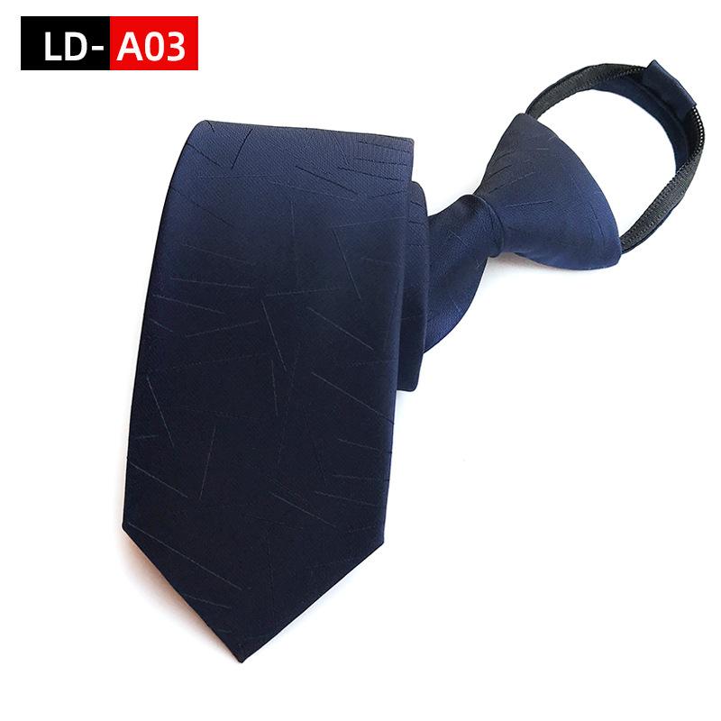 Cravată de afaceri pentru bărbați de 8 cm, cu fermoar, cravată cu nod leneș, decorațiuni occidentale